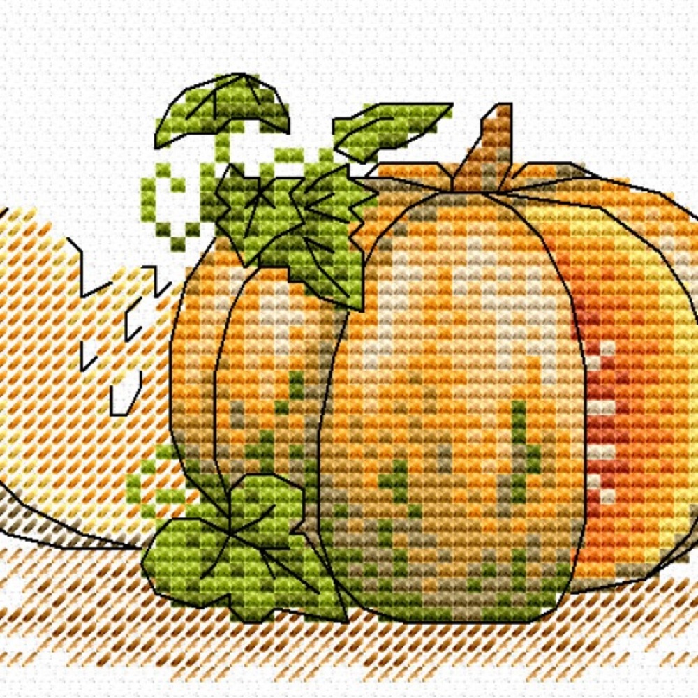 Cross stitch kit  🎃pumpkin 🎃 набор для вышивания тыква